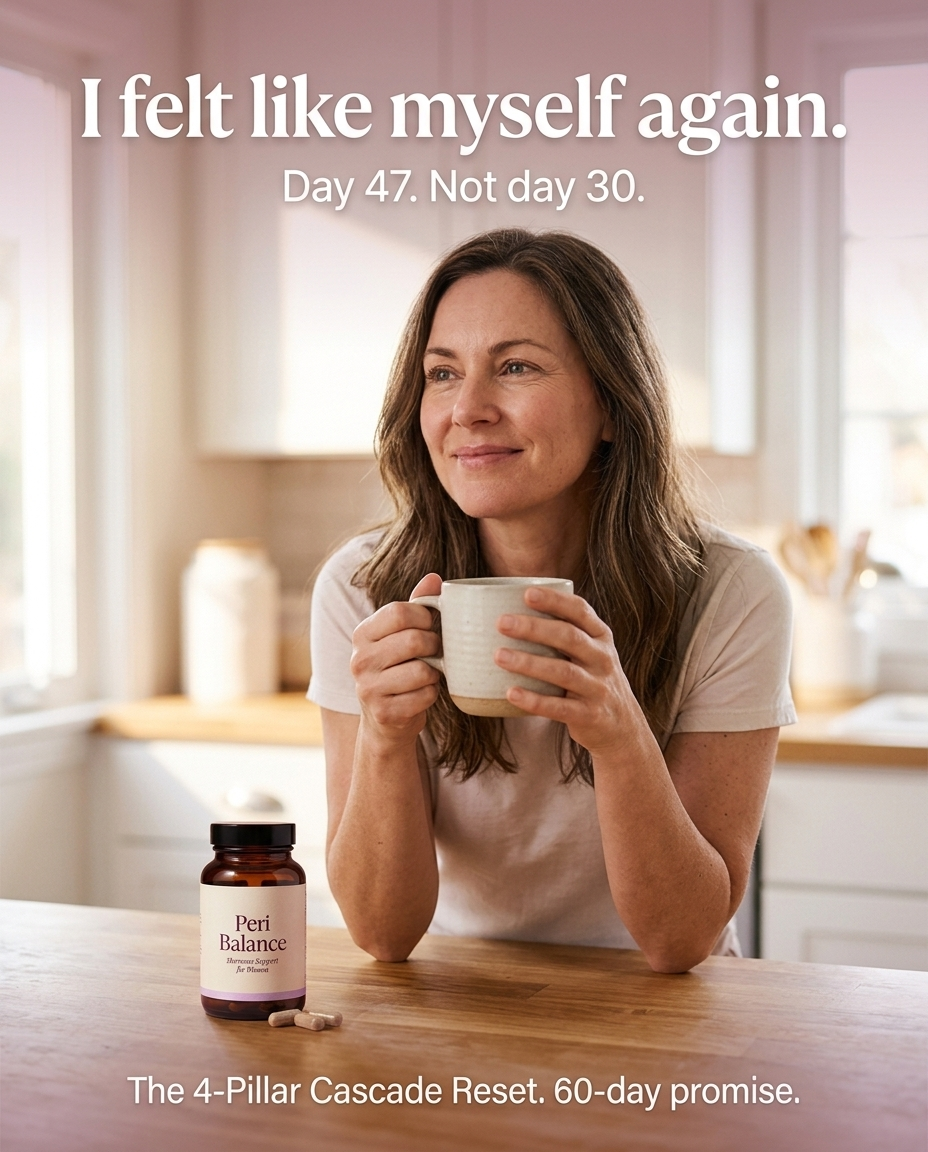 Woman feeling like herself again with Peri Balance